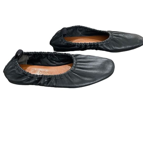 Rag & Bone Elly Black Leather Ballet Flats Ruching Size 39 - Picture 10 of 11